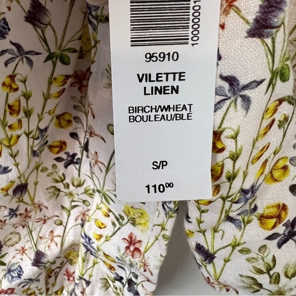 Aritzia Wilfred Vilette Organic Linen Floral Crop Blouse - Picture 6 of 7
